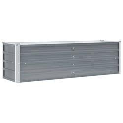 Helloshop26 - Jardinière lit surélevé plantes fleurs jardin acier galvanisé 160 x 40 x 45 cm gris 02_0001091 - gris métal 3000074501530