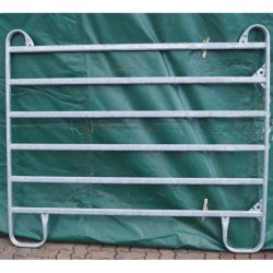 Barrière agricole en acier carbone étiré galvanisé à chaud - GEC 200 - 2m x 1,6m - 6 traverses