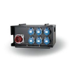 114-05-517 - Coffret de distribution empilable - Indu Electric avec socle de connexion CEE 63A 400V 5P