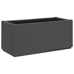 Helloshop26 - Jardinière bac lit surélevé plantes fleurs terrasse jardin foncé 80 x 36 x 35 cm PP gris 02_0038621 - gris 3000217799268