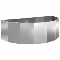 Helloshop26 - Jardinière demi-ronde moderne extérieure 120 x 60 x 35 cm design chic en acier galvanisé argent 02_0052927 - métal 3000237656046