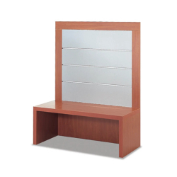 Vitrine 100/CDVA - Présentoir mural avec rangement intégré en bois, dimensions 104x46x140 cm