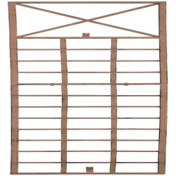 Décoshop26 - Treillis décoration mural jardin roses plantes grimpantes 198 x 40 cm métal marron vieilli 10_0008911 - métal 3000266909762
