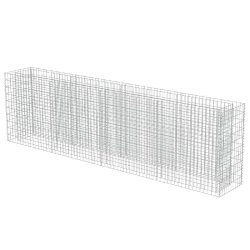Helloshop26 - Jardinière lit surélevé plantes fleurs jardinà gabion acier galvanisé 360 x 50 x 100 cm 02_0001295 - acier 3000076651530