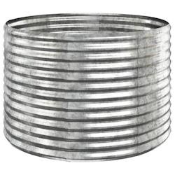 Helloshop26 - Jardinière bac lit surélevé plantes fleurs terrasse jardin de jardin acier enduit de poudre argenté Argent 02_0039712 - argenté aci