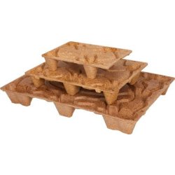 Palette moulée en bois durable et économique - Légère, emboîtable, charge jusqu'à 1200 kg