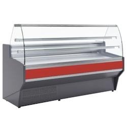 Vitrine-comptior à verre courbé pour pâtisserie en rouge - 1985x940x1300 mm - 1250 W 230/1V - 24P53199 Eurast - rouge multi-matériau 24P53199