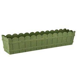 EMSA Jardinière Country - Vert 28 x 28 x 18 cm - Imitation bois authentique
