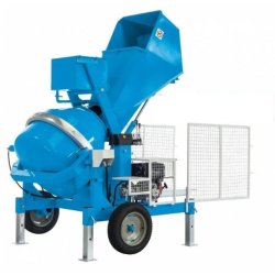 Bétonnière à chargeur électrique Polieri - 360L ou 500L - Fabrication italienne aux normes CE