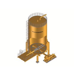 Silo pour stockage des boues fortement déshydratées et visqueuses - Putzmeister