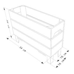 Caisse jardinière en bois H3 - Simply A Box - L18 x H39 x P54 cm - Bois brut et 6 coloris de lasure