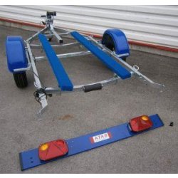Remorque JET G500J20 - 500 kg PTC - Patins - Moyeux à bain d'huile