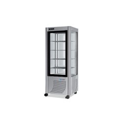 Vitrine spéciale chocolat 4 faces vitrées 400 litres tournante / plateaux verres 1 porte - PRA40GLEDT