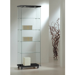 Vitrine tout verre élégante 6/18leva - noir
