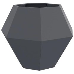 Helloshop26 - Jardinière rectangulaire extérieure 100 x 100 x 80 cm design adaptable en acier anthracite 02_0053094 - acier 3000237756104