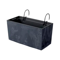 Prosperplast - Jardinière URBI CASE BETON EFFECT W - 39,5x18,5x19,5 cm, anthracite - gris plastique ZA4107