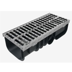 Caniveau PP RF300 - Polypropylène avec grille en fonte ductile - Trafic moyen
