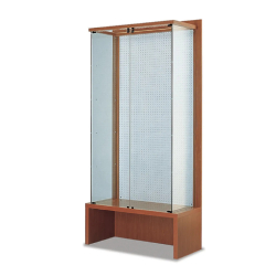 Vitrine d'exposition en verre 100/VBVA - Présentoir mural avec rangement intégré - Dimensions 104x46x218 cm