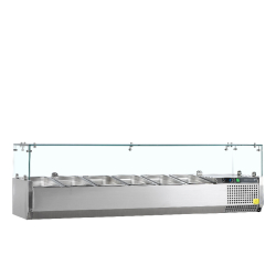 Vitrine réfrigérée GN1/4 VK33-140 Inox L1400mm 16501 TEFCOLD
