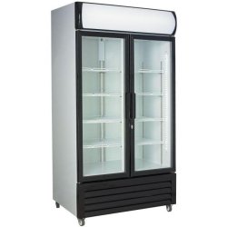 Vitrine réfrigérée murale pour produits frais en 2 portes - capacité 670 litres - r290 gaz écologique