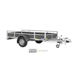Remorque polyvalente en bois - WOODY FW150 - 1 essieu freiné - PTAC : 1500 Kg - 306 x 154 cm - Saris