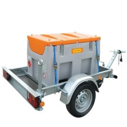 Station Easy Mobil 980 litres Premium sur remorque conforme ADR - BiPump 12 V - Capot - CEMO - 90988