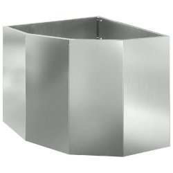 Helloshop26 - Jardinière d'angle moderne utilisé pour optimiser l'espace extérieur 60 x 60 x 50 cm en acier galvanisé argent - acier 3000237644609