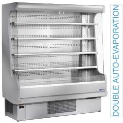 Mural réfrigéré ventilé avec groupe EM18-G/A1 - tôle plastifiée, cuve en inox et 4 tablettes réglables