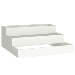 Helloshop26 - Cache-pot de jardin moderne 90 x 90 x 35 cm durable finition épurée en acier laminé à froid blanc 02_0052049 - blanc métal 3000237221374