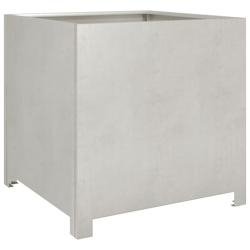 Helloshop26 - Jardinière bac lit surélevé plantes fleurs terrasse jardin 50 x 50 x 50 cm acier inoxydable Argent 02_0037662 - inox 3000213918526