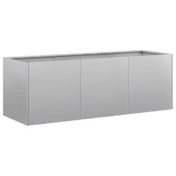 Helloshop26 - Jardinière rectangulaire moderne jardin terrasse 120 x 40 x 40 cm en acier galvanisé 02_0051469 02_0051469 - acier 3000236928083