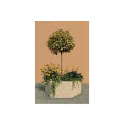 Jardinière hexagonale en béton - Fabrication française - 5 dimensions au choix