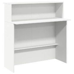 Bureau de réception Blanc 100x50x103,5 cm Bois d'ingénierie Modèle Vega Studio - 8721158658616