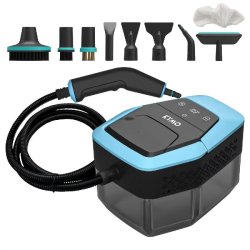 Kymo Nettoyeur Vapeur Pro, Défroisseur Manuel, Nettoyeur de Tapis, Nettoyeur Vapeur à Main, Détachant pour Sols et Salle de Bain - noir 8721161662082