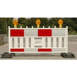 Barrière de chantier de tête - HDPE résistant aux UV et aux chocs - Longueur 2m, Hauteur 1m12 - Personnalisable avec logo ou nom