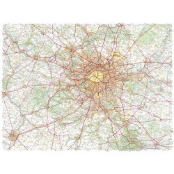 Carte des environs de Paris - Michelin - Échelle 1/100 000 - Mise à jour 2023 - Formats standards et sur mesure