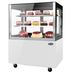 Vitrine réfrigérée droite blanche - éclairage LED - froid ventilé - R290 - WDG-156-FW