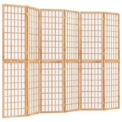 Décoshop26 - Paravent séparateur de pièce cloison pliable 6 panneaux 240 x 170 cm papier de riz et bois DEC031184 - 3000258331816