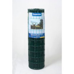Grillage plastifié SUPERCLOS - maille 100x50mm - Hauteur 2,00m - Longueur 25m - Vert - Grillages soudés en rouleau