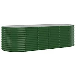 Helloshop26 - Jardinière bac lit surélevé plantes fleurs terrasse jardin de jardin acier enduit de poudre 249 x 100 x 68cm vert 02_0039613 - vert a