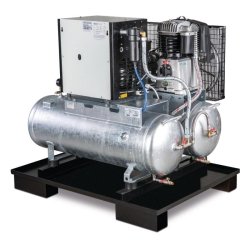 Compresseur Aircraft Airprofi DUO 703/2x100/10 K - 2023073 - 2 cuves 100L, bicylindre haute performance