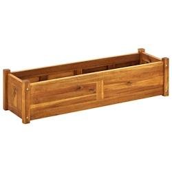 Helloshop26 - Jardinière lit surélevé plantes fleurs jardin 100 x 30 x 25 cm bois d'acacia 02_0001178 - Bois massif 3000075421530