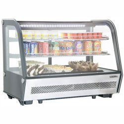 Vitrine réfrigérée professionnelle 160 L - 2°C à 12°C - double vitrage - marque CASSELIN