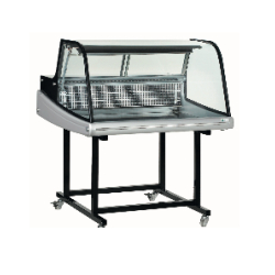 Vitrine réfrigérée avec chariot - 175 L - Gaz R134A - Température +2°C/+12°C - Éclairage LED - Dimensions 915x890x1080 mm