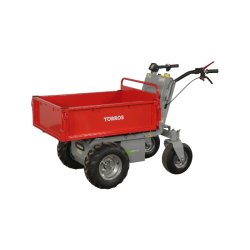 Mini dumper électrique 500kg 211L plateau basculant par vérin cloison amovible batterie 48V / 32Ah Torros MEP502
