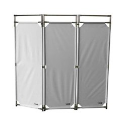 Barrière d'intervention 3 panneaux PVC ou Inox 304 - 1800 / INOX 304 / Gris