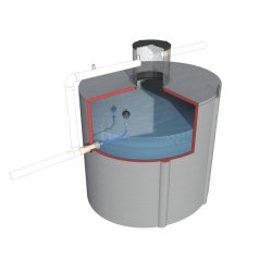 Cuve béton eau de pluie stockage et rétention d'eau
