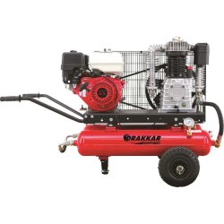 SODISE - Compresseur thermique à essence 11249 - Moteur monocylindre 4 temps OHV - 9 CV - 2 cuves de 17L - Pression max 10 bar