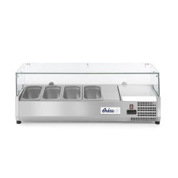 Vitrine réfrigérée avec vitrine en verre trempé 4x gn 1/3 - bac non inclus - 232965