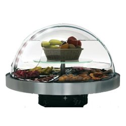 Vitrine réfrigérée petit buffet - design rond - vision à 360° - 8 bacs en verre - Synergies